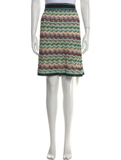 Pre-owned Missoni Patterned Mini Skirt In Black