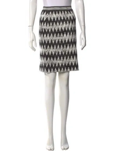 Pre-owned Missoni Patterned Mini Skirt In Black