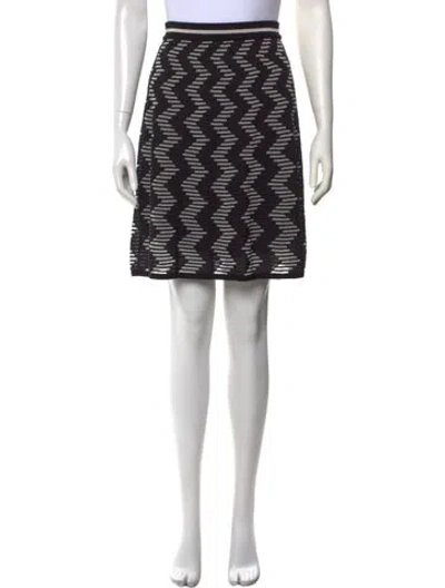Pre-owned Missoni Patterned Mini Skirt In Black