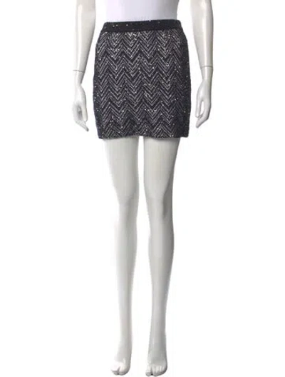 Pre-owned Missoni Patterned Mini Skirt In Black
