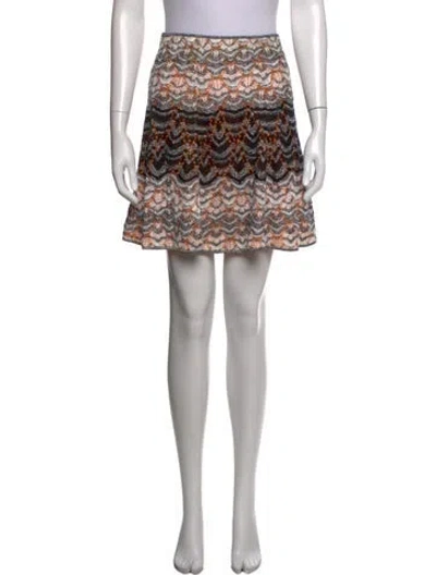 Pre-owned Missoni Patterned Mini Skirt In Black