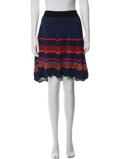 Pre-owned Missoni Patterned Mini Skirt In Black