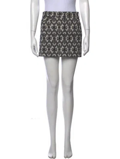 Pre-owned Missoni Patterned Mini Skirt In Black/neutrals