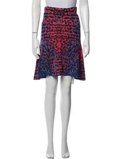 Pre-owned Missoni Patterned Mini Skirt In Blue