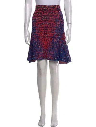 Pre-owned Missoni Patterned Mini Skirt In Blue