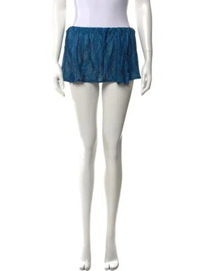 Pre-owned Missoni Patterned Mini Skirt In Blue