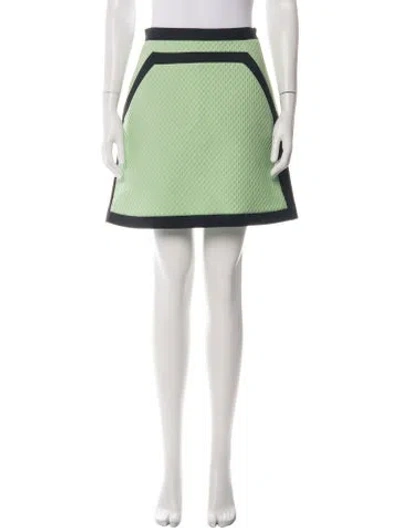 Pre-owned Missoni Patterned Mini Skirt In Green