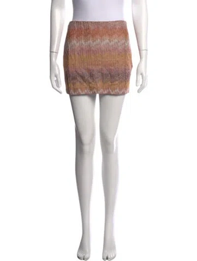 Pre-owned Missoni Patterned Mini Skirt In Green
