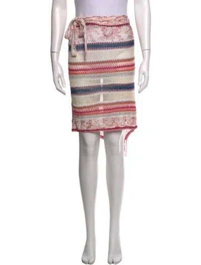 Pre-owned Missoni Patterned Mini Skirt In Green