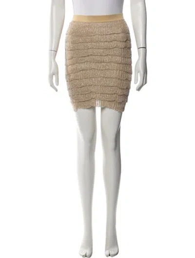 Pre-owned Missoni Patterned Mini Skirt In Grey