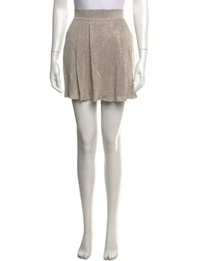 Pre-owned Missoni Patterned Mini Skirt In Metallic/neutrals