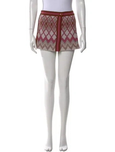 Pre-owned Missoni Patterned Mini Skirt In Multi