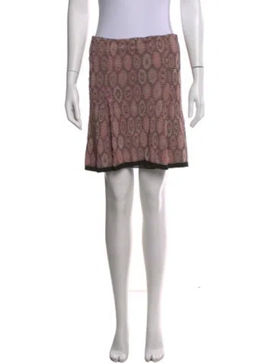 Pre-owned Missoni Patterned Mini Skirt In Pink