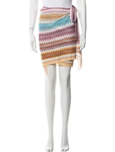Pre-owned Missoni Patterned Mini Skirt In Pink