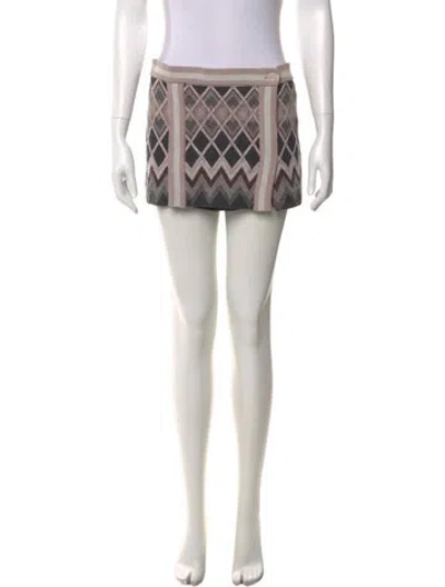 Pre-owned Missoni Patterned Mini Skirt In Purple