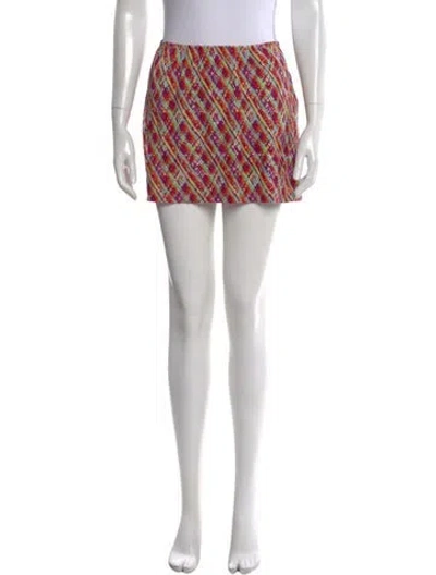 Pre-owned Missoni Patterned Mini Skirt In Purple