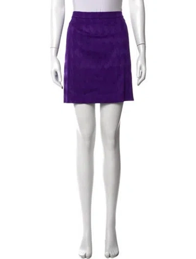 Pre-owned Missoni Patterned Mini Skirt In Purple
