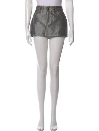 Pre-owned Missoni Patterned Mini Skirt In Silver