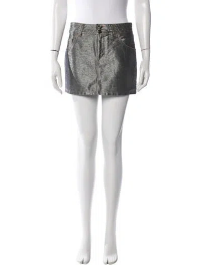 Pre-owned Missoni Patterned Mini Skirt W/ Tags In Silver