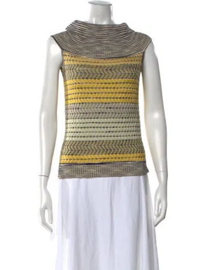 Pre-owned Missoni Patterned Mock Neck Sweater