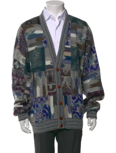 Pre-owned Missoni Patterned Open Front Cardigan In Multi