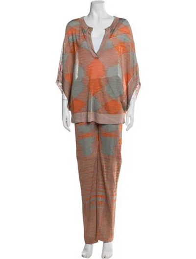 Pre-owned Missoni Patterned Pant Set In Multi