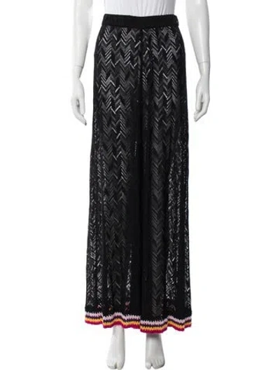 Pre-owned Missoni Patterned Pants In Black