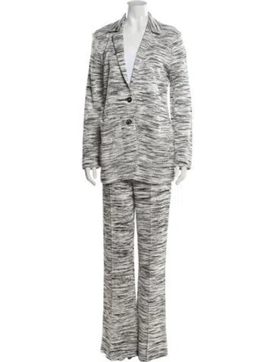 Pre-owned Missoni Patterned Pantsuit In White