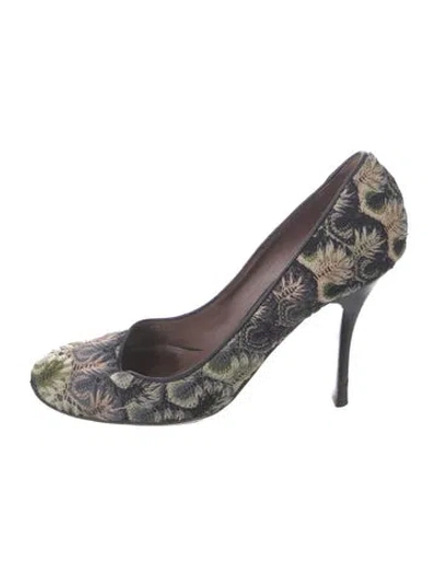 Pre-owned Missoni Patterned Pumps In Blue