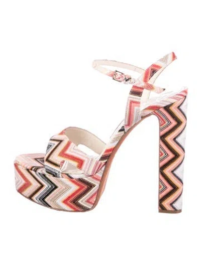Pre-owned Missoni Patterned Pumps In Pink