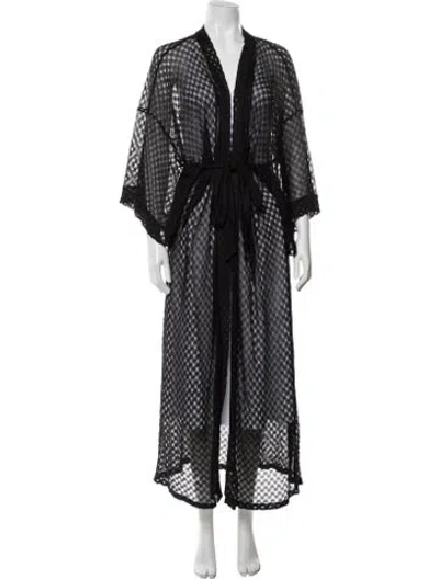 Pre-owned Missoni Patterned Robe In Black