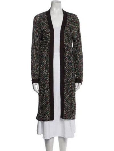 Pre-owned Missoni Patterned Robe In Brown