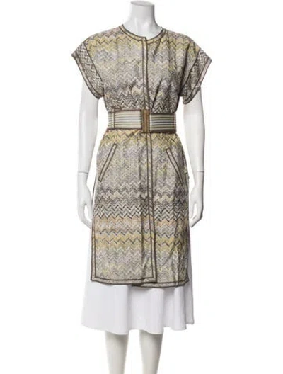 Pre-owned Missoni Patterned Robe In Neutral