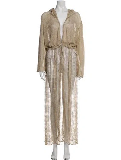 Pre-owned Missoni Patterned Robe W/ Tags In Neutrals