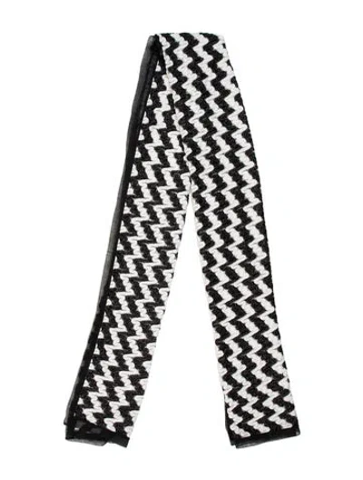 Pre-owned Missoni Patterned Scarf In Black