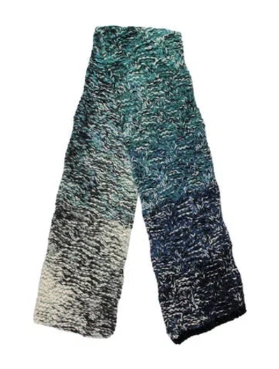 Pre-owned Missoni Patterned Scarf In Blue
