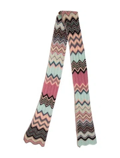 Pre-owned Missoni Patterned Scarf In Neutrals