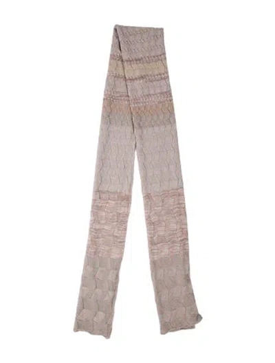 Pre-owned Missoni Patterned Scarf In Neutrals