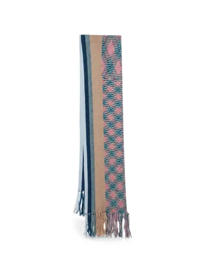Pre-owned Missoni Patterned Scarf In Pink