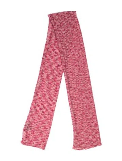 Pre-owned Missoni Patterned Scarf In Pink