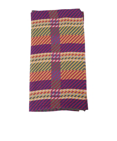 Missoni Check-pattern Fringed-edge Scarf In Multi
