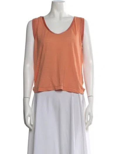Pre-owned Missoni Patterned Scoop Neck Top In Orange