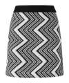 Missoni Zigzag Wool Mini Skirt In Black