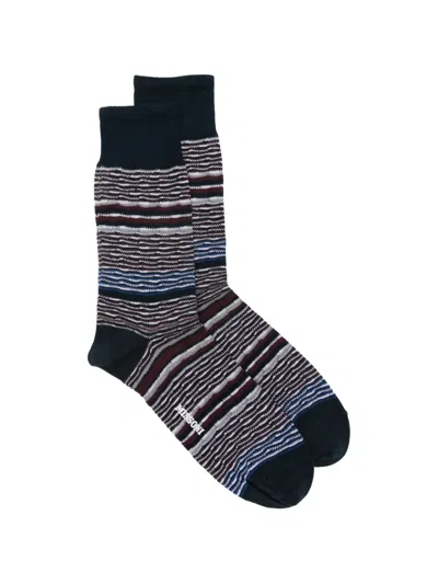 Missoni Patterned Socks In Blue