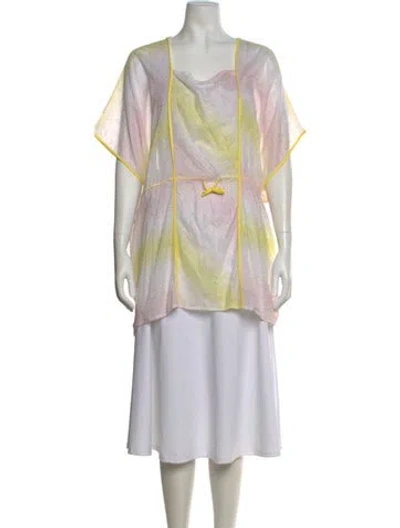 Pre-owned Missoni Patterned Square Neckline Tunic W/ Tags In Multi