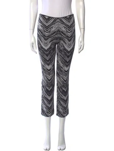 Pre-owned Missoni Patterned Straight Leg Pants In Grey