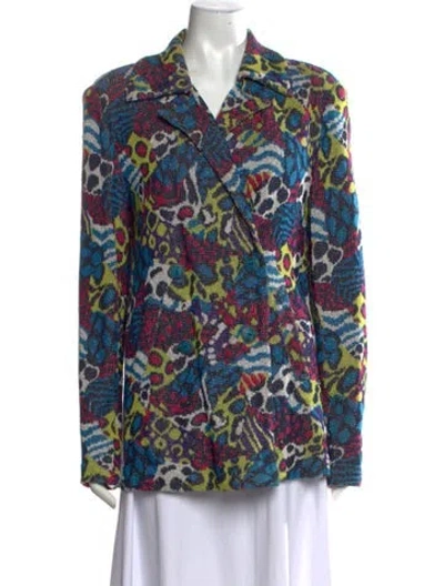 Pre-owned Missoni Patterned Sweater In Blue