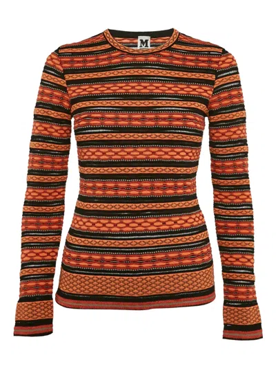 Pre-owned Missoni Patterned Sweater In Orange