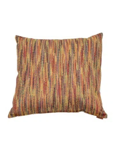 Pre-owned Missoni Patterned Throw Pillow In Yellow