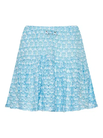 Missoni Patterned Tiered Skirt In Blue